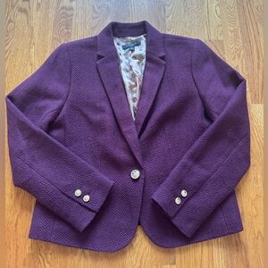 Ann Taylor | The Newbury Blazer | Deep Plum | Size 10P